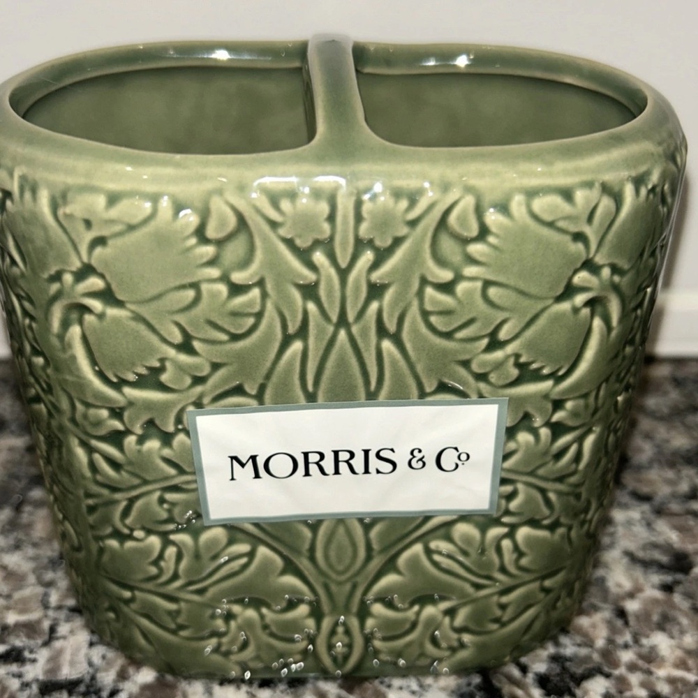Morris and Co Vanity Set Moss Green  Toothbrush Holder